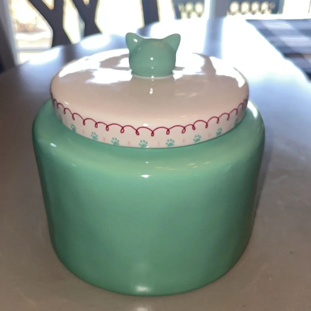 Rae Dunn Naughty Claws Cat Treat Canister